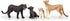 TOYMANY 8PCS 2-5" Plastic Jungle Animals Figure Playset Includes Baby Animals, Realistic Lion,Tiger,Cheetah,Black Panther Figurines with Cub, Cake Toppers Christmas Birthday Toy Gift for Kids Toddlers
