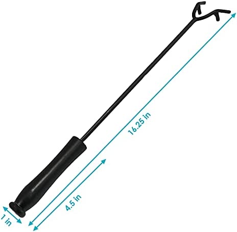 Sunnydaze Fire Pit Poker Stick - Durable Heat Resistant Handle - Outdoor Campfire Accessory - Fireplace Tool - Indoor & Outdoor Steel Camping Tool - 16-Inch