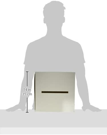 Beistle White Card Box Holder for Weddings, Baby Shower, Birthday and Graduation Celebrations, 12" x 12"