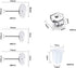 190 PCS Hypoallergenic 925 Sterling Silver Plated Earrings Posts Flat Pad Blank Earrings Pin Studs with 925 Sterling Silver Earring Backs for DIY Jewelry Making Findings( 5mm 6mm 8mm)