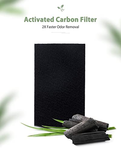 6-Pack HRF-A100 Carbon Pre Filter Compatible with Honeywell HPA100, HPA090 Series Air Purifiers, Thickened to 1/4 Inch