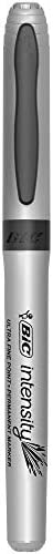BIC Intensity Permanent Markers, Ultra Fine Point, Black, 12-Count (packaging may vary)