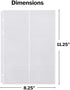 Dunwell Business Card Holder Sleeves - (10 Pack), for 200 Cards, Heavyweight Plastic Business Card Protector Sheet, Each 3-Hole Punched Sleeve Holds 20 Business Cards, Fits 3-Ring Binders