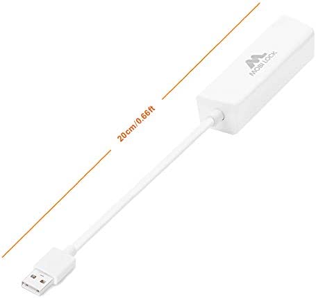 USB Ethernet (LAN) Network Adapter Compatible with Laptop, Computers and All USB 2.0 Compatible Devices Including Windows 10/8.1/8 / 7 / Vista/XP by Mobi Lock