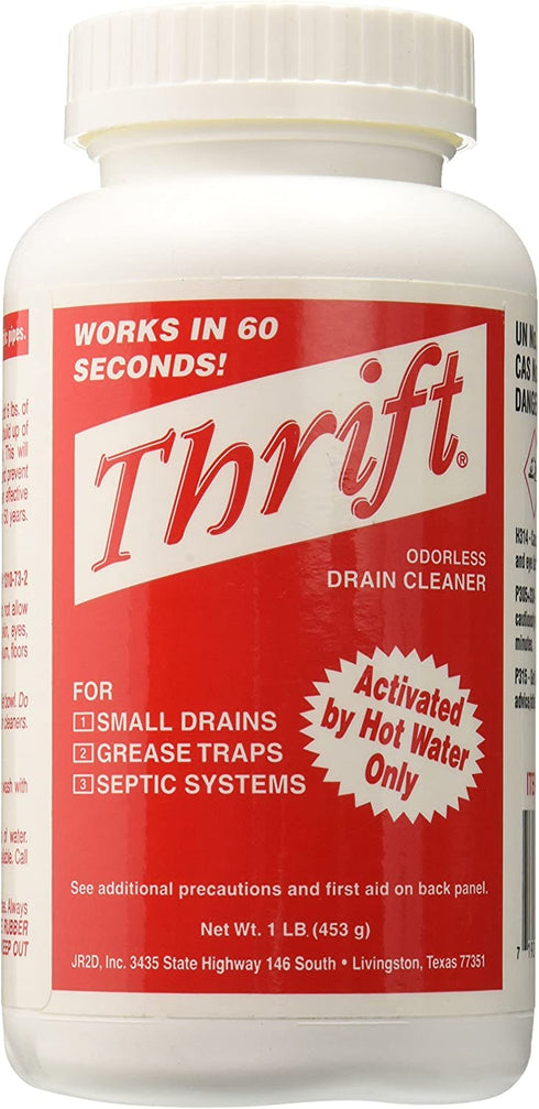 Thrift T-100 Alkaline Based 1-Pound Granular Drain Cleaner