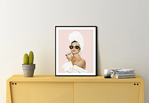 Audrey Hepburn Wall Art Vogue Wall Decor - by Haus and Hues | Audrey Hepburn Poster Hollywood Wall Art | Audrey Hepburn Pictures for Wall | Vanity Room Wall Art UNFRAMED (16 x 20)