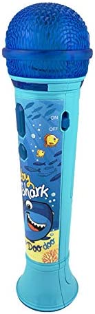 Baby Shark Singalong Microphone for Kids, Toy Microphone with Built-in Music and Flashing Lights, Baby Shark Toy for Kids Aged 3 and Up