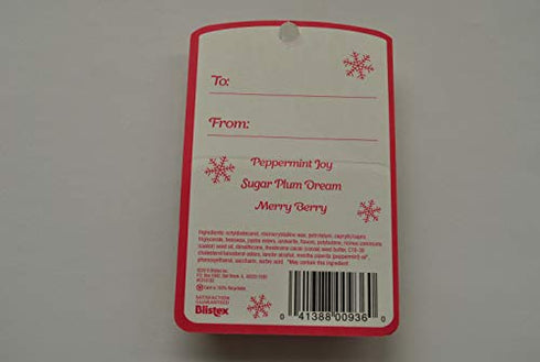 Blistex Lip Moisturizer Holiday Collection - Merry Berry, Peppermint Joy, Sugar Plum Dream 0.15 oz (Pack of 1)