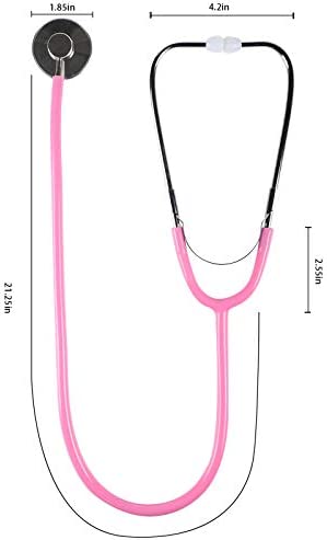 MorTime Dual Head Stethoscope, Real Working Stethoscope for Kids Cosplay, Educational Equipment, Pink (1 pc)