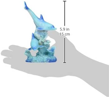 StealStreet SS-G-90065 Marine Life Two Dolphin Design Figurine Statue Decoration Collection