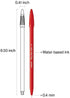 MONAMI Plus Pen 3000 Felt Tip Pens, Fine Point (0.4mm), Fine Liner, Writing/Journaling/Note Taking at home, school and office, Red, 12-Count