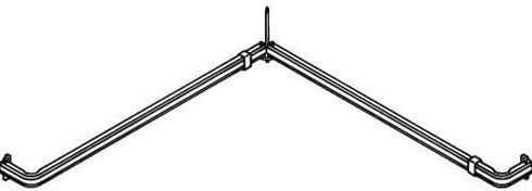 Kirsch #6418 - 025 Corner Window Curtain Rod 28 - 48"