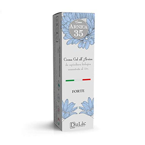 Dulàc Natural Arnica Gel Cream Extra Strong 2.53 Fl Oz with 35% Organic Arnica Montana Extracts for Joint and Muscle Relief, Made in Italy Arnica Bruise Cream Extra Strength, Cool Effect