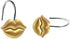 CandyGrid Gold Shower Curtain Hooks Rings, Shower Hooks for Shower Curtain Set of 12, Rustproof Metal Shower Rings for Bathroom (Gold Lips)