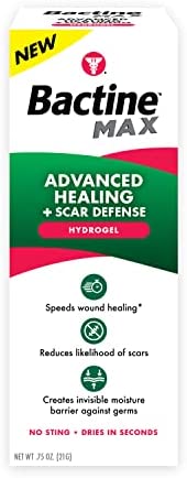 Bactine Max Advanced Healing + Scar Defense Hydrogel, Faster Healing, Reduces Appearance of Scars and First Aid Infection Protection, 0.75oz