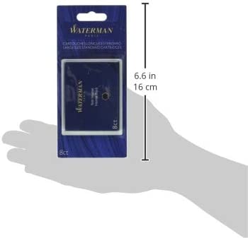 Waterman Fountain Pen Cartridges, Black, 8-Pack (52021W)