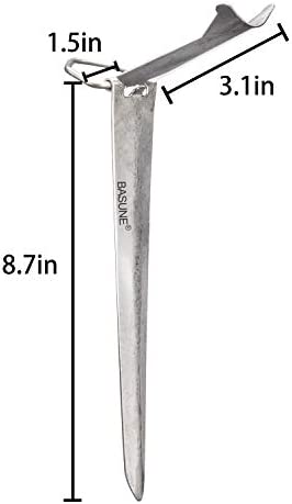 BASUNE Fishing Rod Holder Stainless Steel Ground Support Stand Fish Pole Folding Holder - 2 Packs