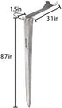 BASUNE Fishing Rod Holder Stainless Steel Ground Support Stand Fish Pole Folding Holder - 2 Packs