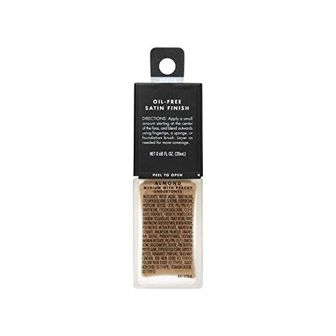 e.l.f. Flawless Finish Foundation, Lightweight & Medium Coverage, Semi-Matte Finish, Almond, 0.68 Fl Oz (20mL)