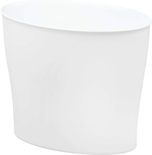 iDesign InterDesign Wastebasket Trash Bathroom, Bedroom or Office White Nuvo Waste Can