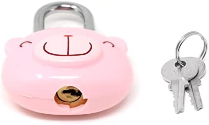 Honbay Cute Cartoon Animal Padlock Mini Bear Padlock Lock with Key - for Jewelry Box, Purse, Handbag, Backpacks, Cabinet, Treasure Chest, Suitcases, Lockers, Letter Box, Diary, Notebook, etc
