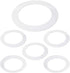 5 Pack Gloss White Goof Trim Ring for 8" Inch Recessed Can Lighting Down Light, Outer Diameter 8.6 Inches, Inner Diameter 6.2 Inches