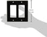 Leviton 80409-E 2-Gang Decora/GFCI Device Decora Wallplate, Standard Size, Thermoset, Device Mount, Black, 25-Pack