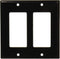 Leviton 80409-E 2-Gang Decora/GFCI Device Decora Wallplate, Standard Size, Thermoset, Device Mount, Black, 25-Pack