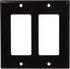 Leviton 80409-E 2-Gang Decora/GFCI Device Decora Wallplate, Standard Size, Thermoset, Device Mount, Black, 25-Pack