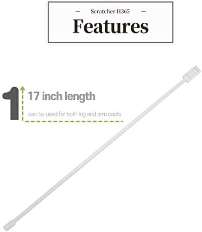 Cast Itch Scratcher and Cleaner Sanitizer for Itching and Cleansing Cast Covered Arms and Legs Relief from Itch 2 Sticks Included