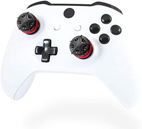 KontrolFreek Call of Duty: Black Ops Cold War Performance Thumbsticks for Xbox One and Xbox Series X | 2 High-Rise, Convex | Black/Red