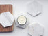 INA KI Natural Marble and Stone Coaster With Anti-Skid Cork Bottom (For home, Kitchen, Bath & Spa)