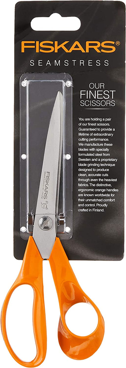 Fiskars 01-005437 Heritage Seamstress Scissors, 8 Inch, Orange , White