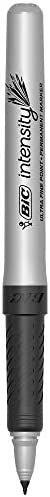 BIC Intensity Permanent Markers, Ultra Fine Point, Black, 12-Count (packaging may vary)