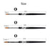 BQAN 3D Kolinsky Nail Art Brush 1Pc #6, Professional nail brushes for acrylic application, Natural Wooden Handle with Rhinestone Design