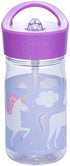 Wildkin Kids Reusable 16 Ounce Water Bottle for Boys and Girls, Features Straw Top and Carrying Handle, Ideal Size for School or Travel, Easy to Clean (Unicorn)