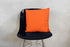 Encasa Homes Throw Pillow Cover 2pc Set - Orange - 20 x 20 inch Solid Dyed Cotton Canvas Square Accent Decorative Cushion Case for Couch Sofa Chair Bed & Home, Only Covers
