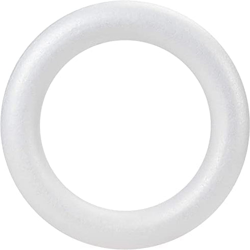 12 Inch Foam Wreath Forms, Round Craft Rings for Front Door Christmas Decorations, Holidays, Thanksgiving (3 Pack)