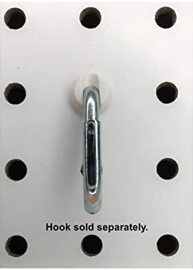 Pegitz Pegboard Peg Locks 50PCS (1/4 inch, White)