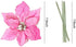 Festivous Wishel Pack of 12 Glitter Artificial Wedding Christmas Flowers Glitter Poinsettia Christmas Tree Ornaments (Pink)