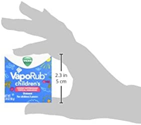 Vicks Children's VapoRub, Topical Cough Suppressant and Analgesic, Relieves Coughs, Minor Aches and Pains, Clinically Proven, Starts Working in Minutes for Fast Relief, For Children Ages 2+, 1.76 OZ