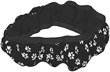 Dog Cat Paw Print Steering Wheel Cover for Women 14 15 inch Universal Cute Car Steering Wheel Accessories Paw Print Breathable Steering Wheel Protector