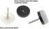 40pcs Thickened Furniture Glide,Nail-on Nylon Slider Pad Floor Protector for Wooden Leg Feet of Chair Table Sofa(?28mm or 1.1",White)