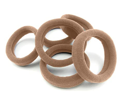 Styla Hair 12 Pack No Crease Hair Tie Blonde Elastic Bands for Thick, Curly, Wavy Hair – Seamless No Slip, No Damage Design Ponytail Holders for Women & Men - Flexible Comfort for All Day Wear Great for High Impact Sports, Workouts & Exercise