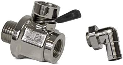 EZ-106(14mm-1.5) EZ Oil Drain Valve with removable L-Shape Hose End Combo