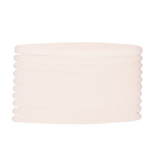 Mia Silkies Hair Ties, Silicone Hair Elastics Lasts 10 Times Longer Than Rubber Bands, Ponytail Holders for Thick Hair, Women, Teens, Athletes, Girls - Translucent Clear Color 2pks/20pcs