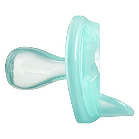 Tommee Tippee Ultra-Light Silicone Pacifier, Symmetrical One-Piece Design, BPA-Free Silicone Binkies, 0-6m, 4-Count