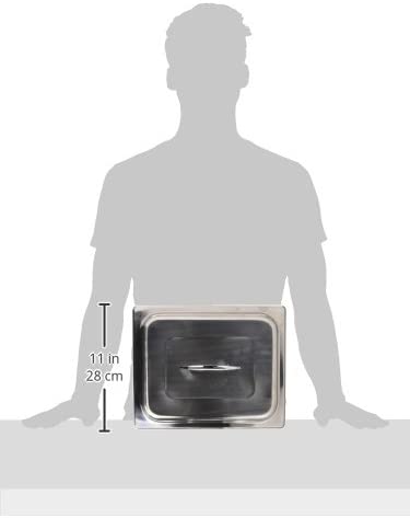 Winco Half Size Dome Cover with Handle,Stainless Steel,Medium