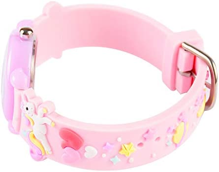 Venhoo Kids Watches 3D Cute Cartoon Waterproof Silicone Children Toddler Wrist Watch Birthday Gift for 3-10 Year Girls Little Child