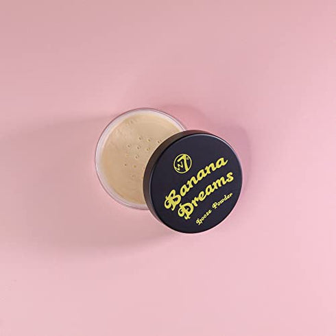 W7 Banana Dreams Loose Setting Powder - Weightless Yellow Blurring Powder For All Skin Tones